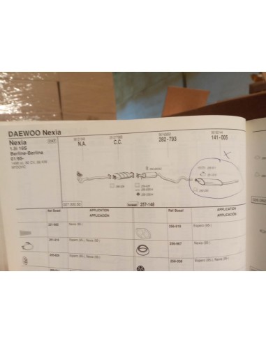 SILENCIOSO TRASERO DE ESCAPE DAEWOO NEXIA 1.5