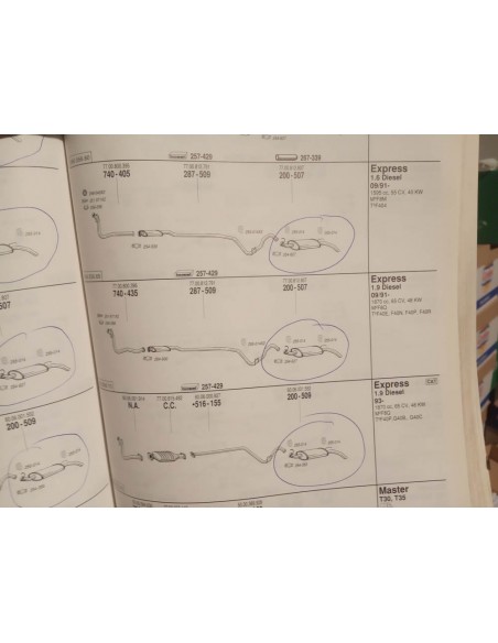 SILENCIOSO TRASERO ESCAPE RENAULT EXPRESS (A PARTIR DEL 9/91)