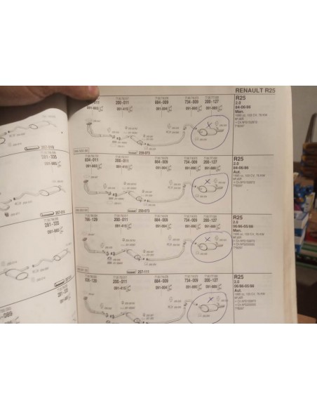 SILENCIOSO TRASERO RENAULT 25 GASOLINA 2.0 ,2.2 ,2.7 Y 2.8 V6