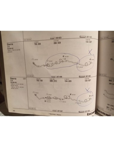 SILENCIOSO TRASERO ESCAPE FORD SIERRA MOTOR 2.0 Y 2.0i