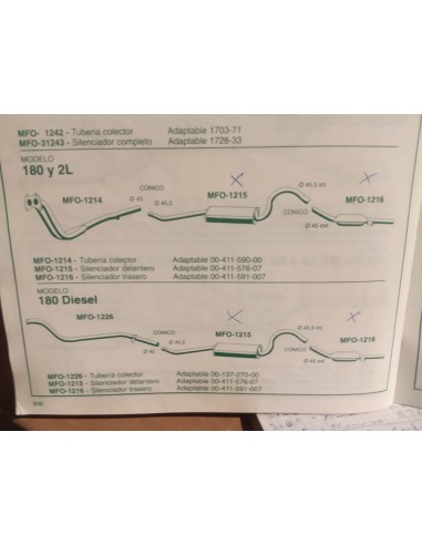 SILENCIOSO TRASERO ESCAPE CHRYSLER TALBOT 180