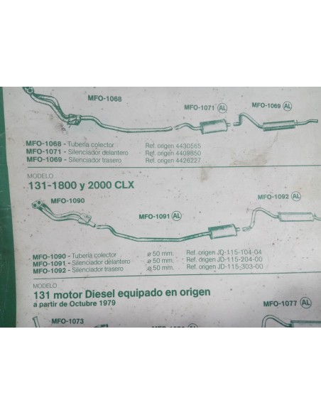 SALIDA COLECTOR ESCAPE SEAT 131 CLX 1800 Y 2000