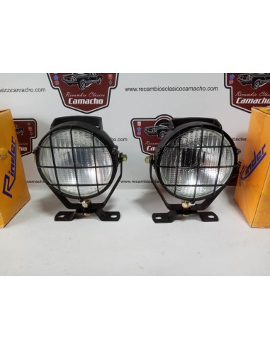 PAREJA FARO DE TRABAJO RINDER CON REJILLA TRACTOR O CAMION