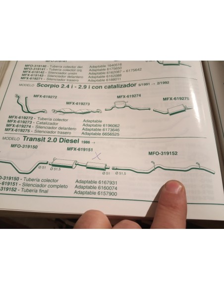 SALIDA FINAL ESCAPE FORD TRANSIT 2.0 DIESEL
