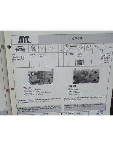 CULATA ALFA ROMEO 33,75,ALFETTA,GIULIETTA,ROVER 2400 Y RANGER ROVER