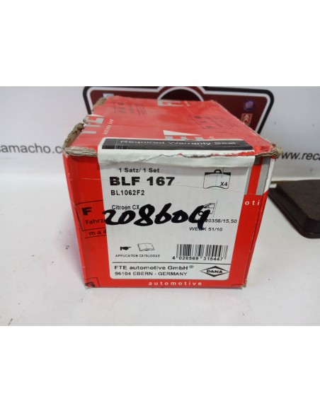 Juego pastillas de freno delanteras Citroen CX I y II