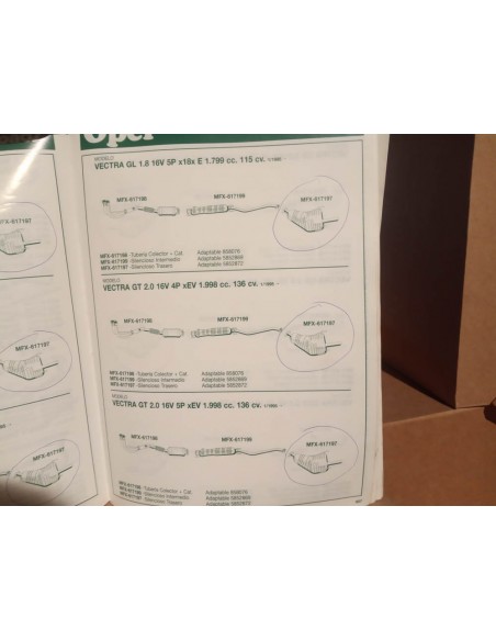 Silencioso trasero escape Opel vectra B gasolina 1.6 , 1.8 y 2.0