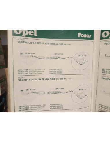 Silencioso trasero escape Opel vectra B gasolina 1.6 , 1.8 y 2.0