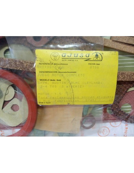 Juego de juntas completo Sava J4 700 2º serie motor 1500