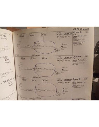 Silencioso intermedio escape Opel corsa B gasolina y diésel a partir del 3/93