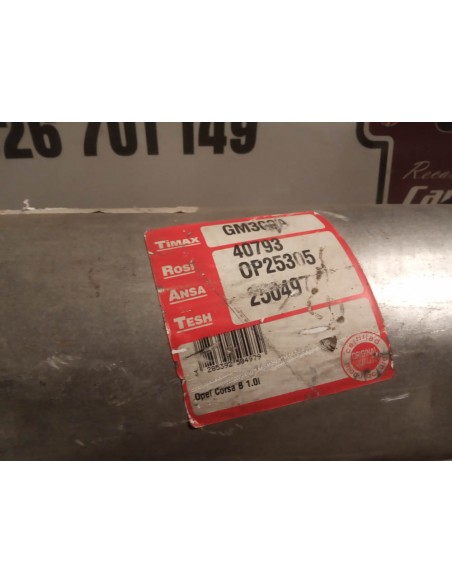 Silencioso intermedio escape Opel corsa B motor 1.0i gasolina
