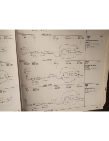 Silencioso trasero escape volvo 440 y 460 gasolina 1.6i,1.7i y 1.8i