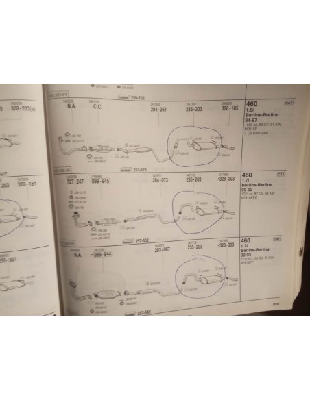 Silencioso trasero escape volvo 440 y 460 gasolina 1.6i,1.7i y 1.8i