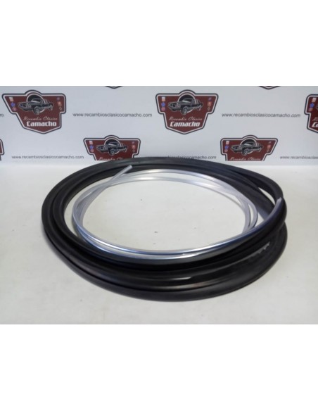 Goma luna parabrisas Renault 4 con junquillo cromado