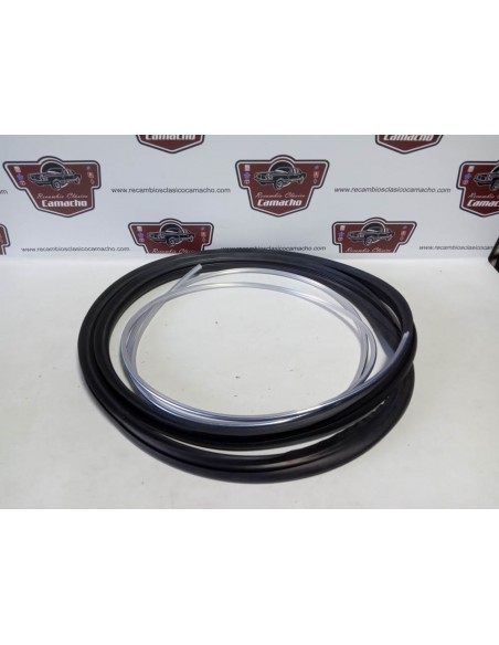 Goma luna parabrisas Renault 4 con junquillo cromado