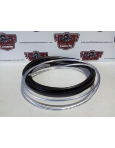 Goma luneta trasera Renault 4 con junquillo cromado incluido 2