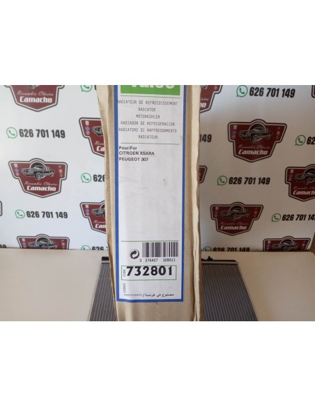 radiador refrigeración de motor Citroen Xsara y Peugeot 307 (1.6 16v)