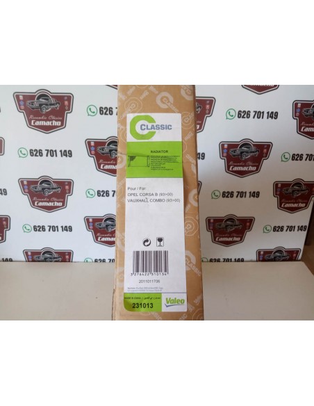 Radiador refrigeración motor Opel Corsa B del 93 al 2000