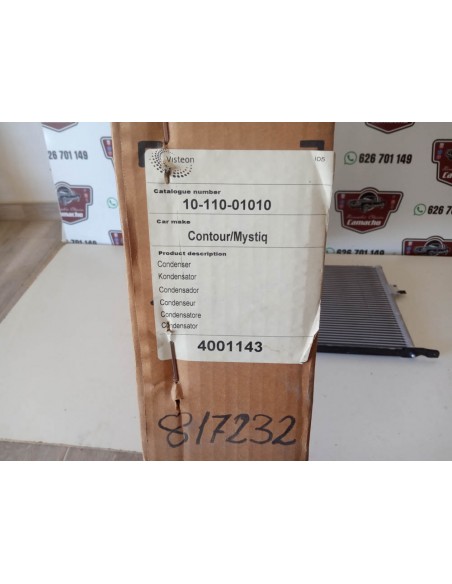 Condensador aire acondicionado Ford Mondeo II y Ford Cougar