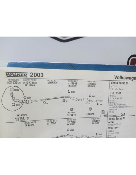 Salida colector escape Seat Ibiza , Córdoba ,Toledo , Vw Golf III, Passat y vento