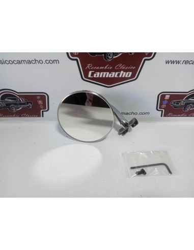 Espejo redondo cromado Seat 600 ( tipo pinza )