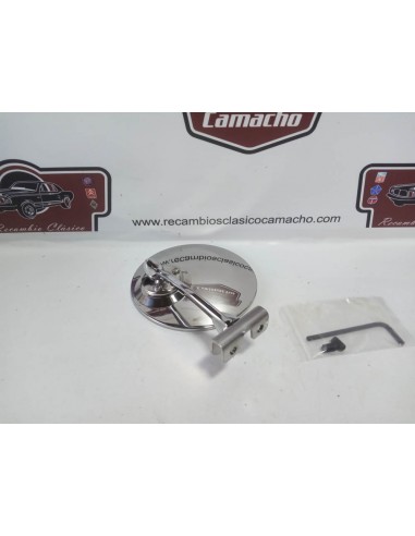 Espejo redondo cromado Seat 600 ( tipo pinza )