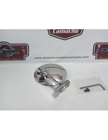 Espejo redondo cromado Seat 600 ( tipo pinza )