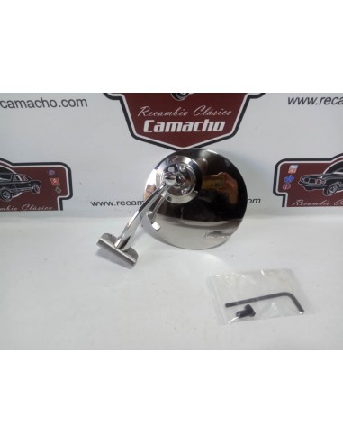 Espejo redondo cromado Seat 600 ( tipo pinza )