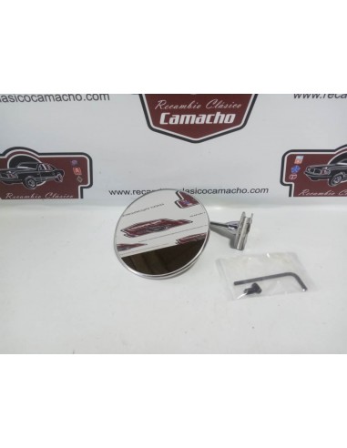 Espejo redondo cromado Seat 600 ( tipo pinza )