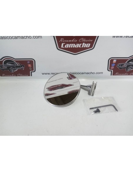 Espejo redondo cromado Seat 600 ( tipo pinza )