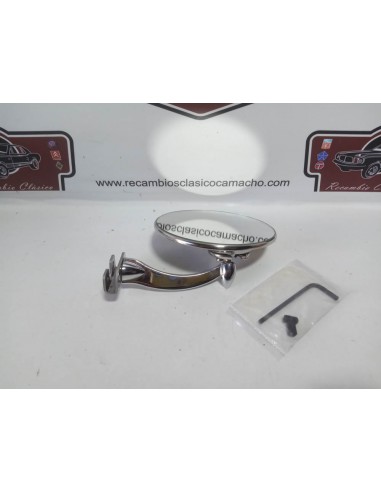 Espejo redondo cromado Seat 600 ( tipo pinza )