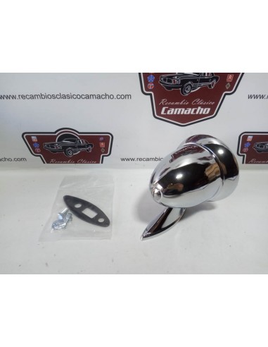 Espejo retrovisor cromado tipo Obus ( 2 tornillos de sujeción )