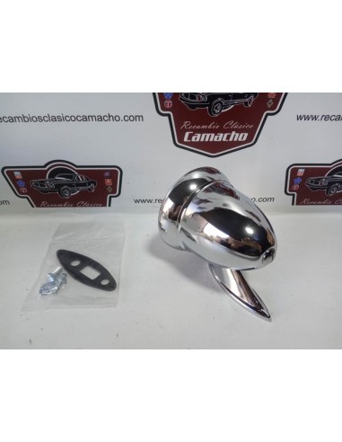 Espejo retrovisor cromado tipo Obus ( 2 tornillos de sujeción )