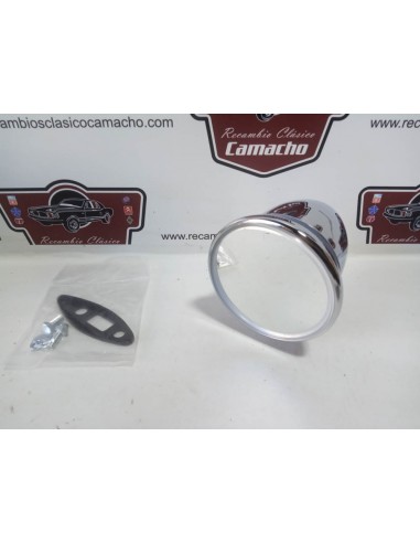 Espejo retrovisor cromado tipo Obus ( 2 tornillos de sujeción )