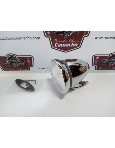 Espejo retrovisor cromado tipo Obus ( 1 tornillo de sujeción )