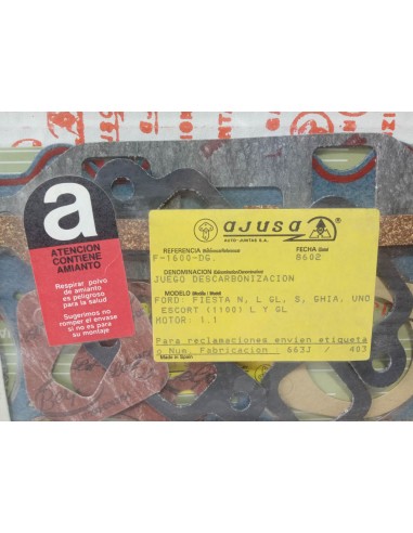 Juego de juntas descarbonización Ford Fiesta y Escort ( motor 1.100 cc )