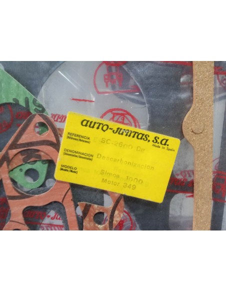 Juego de juntas descarbonización Simca 1000 motor 349