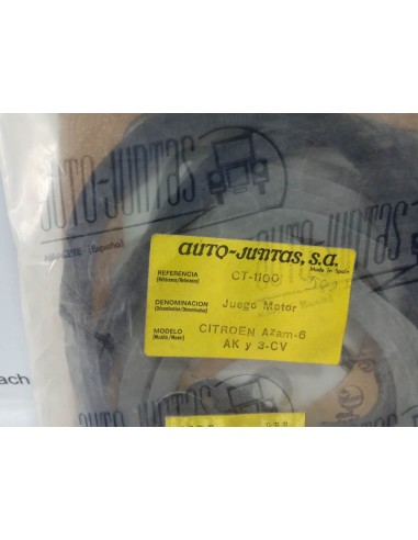 Juego de juntas de motor Citroen Dyane 3cv , 2cv , AK 350 , Azam 6 (motor 602 cc)