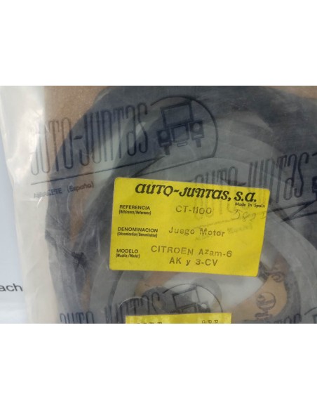 Juego de juntas de motor Citroen Dyane 3cv , 2cv , AK 350 , Azam 6 (motor 602 cc)