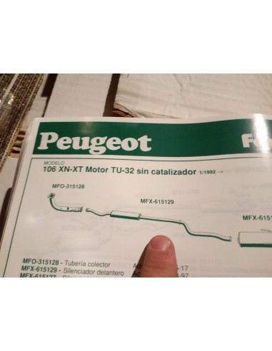 SILENCIOSO INTERMEDIO ESCAPE PEUGEOT 106 XN Y XT