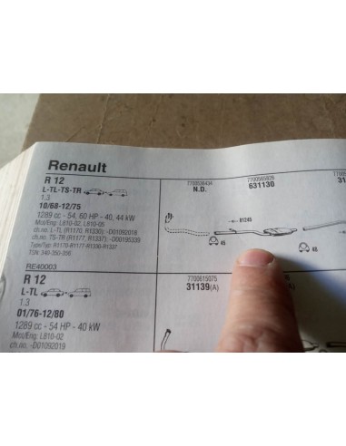 SILENCIOSO DELANTERO ESCAPE RENAULT 12 DEL 68 AL 75