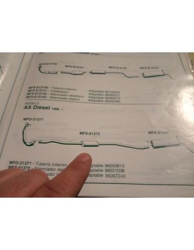 SILENCIOSO INTERMEDIO ESCAPE CITROEN AX DIESEL