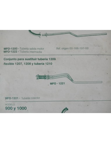 Salida colector de escape Simca 1200 Especial GT y TI (sustituto flexibles)