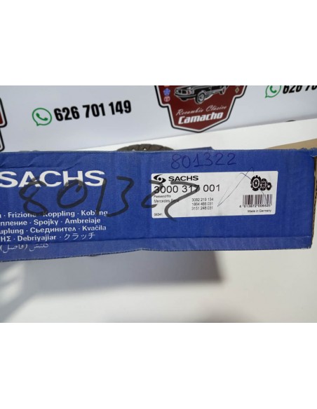 KIT EMBRAGUE MERCEDES BENZ190,220,230,250 Y 300