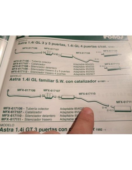 SILENCIOSO ESCAPE OPEL ASTRA DIESEL Y GASOLINA