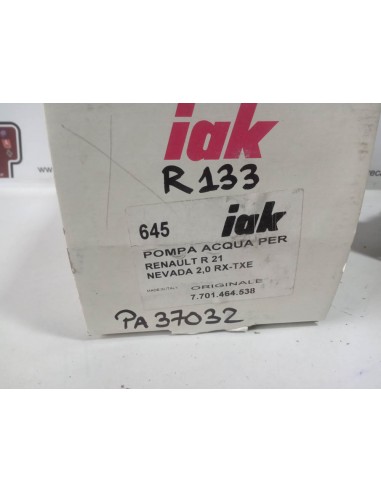 BOMBA DE AGUA RENAULT 21 2.0 Y 2.O TURBO GASOLINA