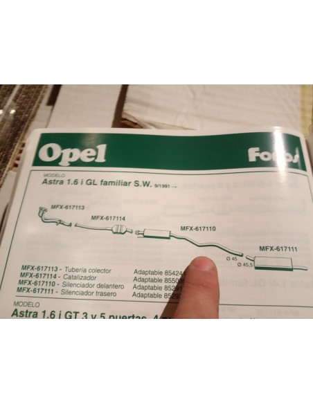 SILENCIOSO ESCAPE OPEL ASTRA DIESEL Y GASOLINA