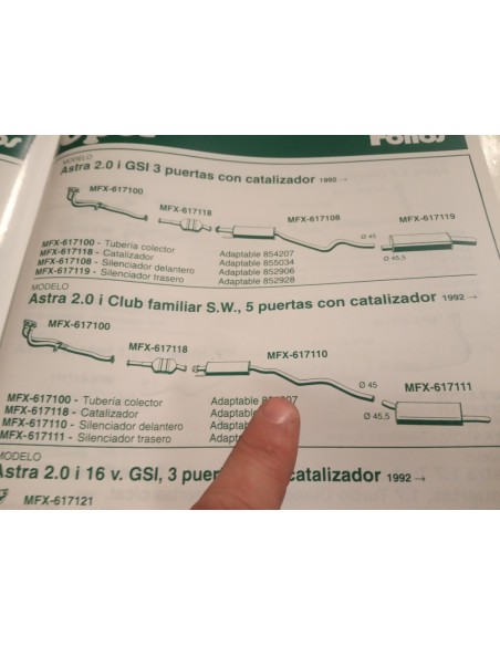 SILENCIOSO ESCAPE OPEL ASTRA DIESEL Y GASOLINA