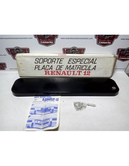 Soporte especial placa matricula trasera Renault 12 (antirrobo gasolina)