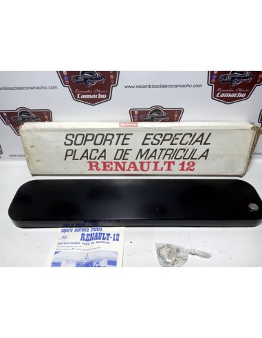 Soporte especial placa matricula trasera Renault 12 (antirrobo gasolina)